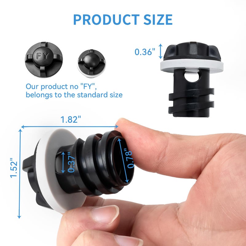 UP2WIN Cooler Drain Plugs, Drain Plugs Caps Compatible with Rtic Orca Yeti's Line of Roadie Tundra Tank Coolers, 2 Pack Cooler Drain Plugs with Leak-Proof Upgraded Design (Small) - Image 2